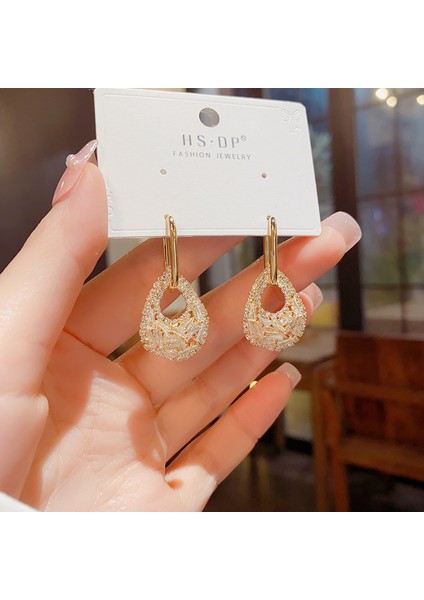 Satisfactionpopüler 925 Gümüş Iğne Küpe Klasik Geometrik Uzun Püskül Küpe (Yurt Dışından)