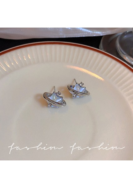 SATISFACTIONS925 Gümüş Iğne Retro Fransız Inci Küpeleri, Üst Düzey, Çok Yönlü, Basit ve Kişiselleştirilmiş Küpeler (Yurt Dışından)