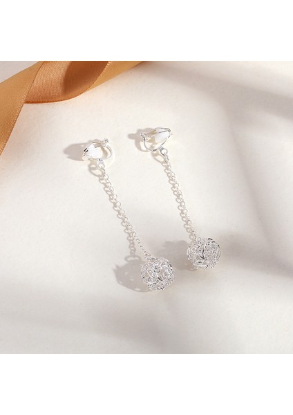 Satisfactiondelici Olmadan Üçgen Püskül Kulak Klipsi, Üst Düzey Niş Edebi Retro Bayan Kulak Asılı Hafif Lüks Yüksek Kaliteli Küpeler (Yurt Dışından)