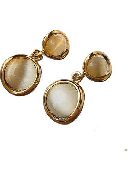 Satisfactionkore Tarzı Kamelya Tarzı Delinmemiş Küpe Inci Çiçek Dama Tahtası Elmas Küpe Kadınlar Için (Yurt Dışından)