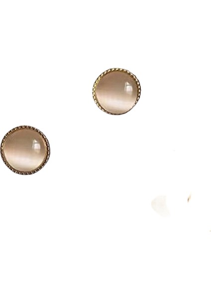 Satisfactionkore Tarzı Kamelya Tarzı Delinmemiş Küpe Inci Çiçek Dama Tahtası Elmas Küpe Kadınlar Için (Yurt Dışından)