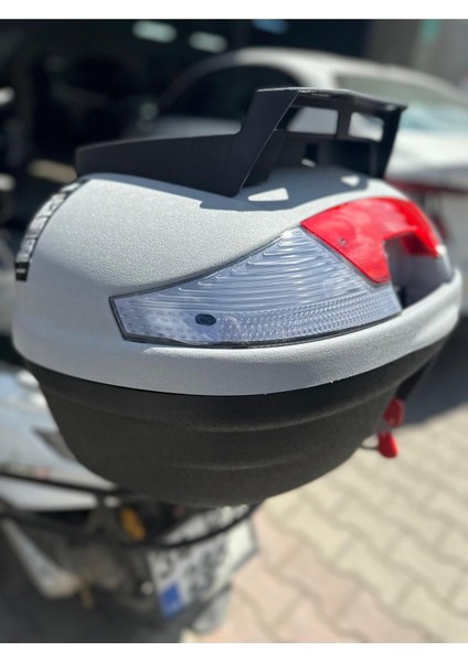 Cv 46 Litre Kargo Motosiklet Çantası Gri