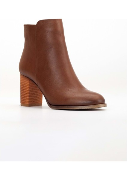 Kadın Deri Şık Topuklu Bot - Ceviz fırsatları