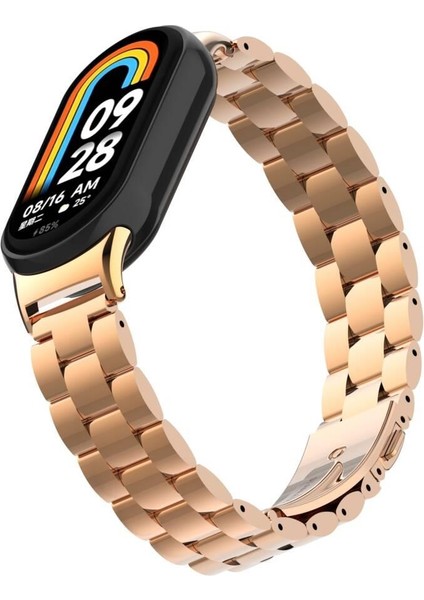 Xiaomi Mi Band 8 / 9 Uyumlu Metal Kordon Premium Paslanmaz Çelik Kayış Baklalı Model - Özel Pim fırsatları