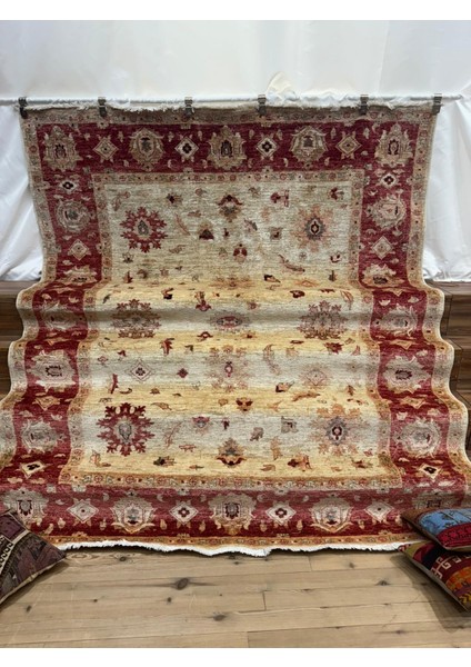 El Dokuma Afgan Uşak Halı - 215 X 266