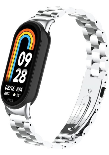 Xiaomi Mi Band 8 / 9 Uyumlu Metal Kordon Premium Paslanmaz Çelik Kayış Baklalı Model - Özel Pim fiyatları
