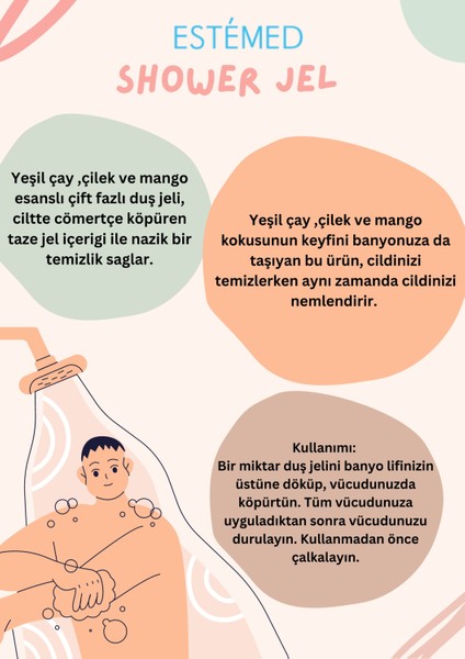 Kuru Ciltler İçin Nemlendirici Etkili Yeşil Çaylı Duş Jeli & Moisturizing Shower Gel 250 ml modelleri