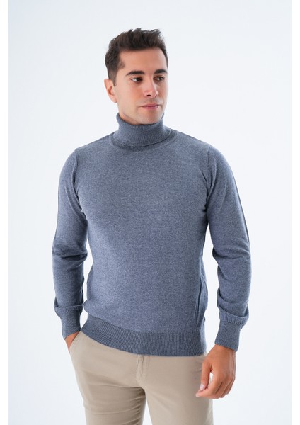 Erkek Ink %100 Pamuk Balıkçı Yaka Triko Kazak TRIST-1105