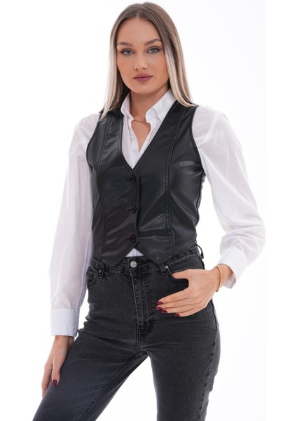 Kadın Deri Yelek