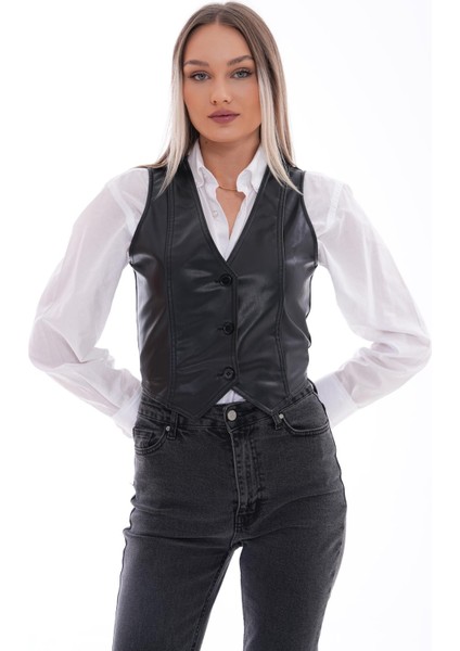 Kadın Deri Yelek modelleri