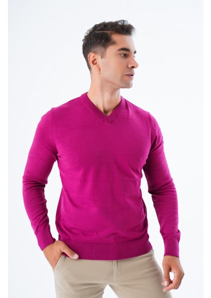 Erkek Gül Kurusu %100 Pamuk Bisiklet Yaka Triko Kazak TRIST-1102 fiyatları