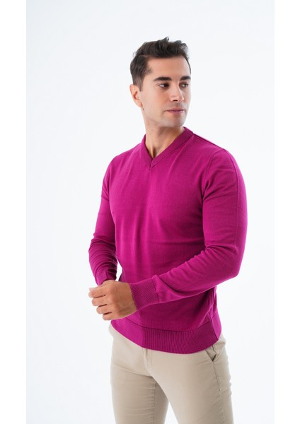 Erkek Gül Kurusu %100 Pamuk Bisiklet Yaka Triko Kazak TRIST-1102 modelleri