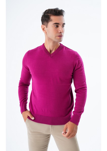 Erkek Gül Kurusu %100 Pamuk Bisiklet Yaka Triko Kazak TRIST-1102 fırsatları