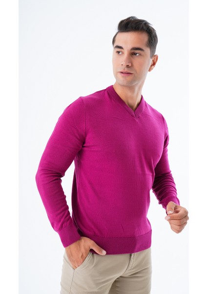 Erkek Gül Kurusu %100 Pamuk Bisiklet Yaka Triko Kazak TRIST-1102 indirimleri