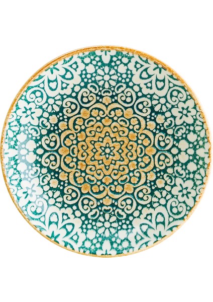 Alhambra Gourmet 12 Adet 20 cm 500 cc Porselen Çukur Tabak Yeşil