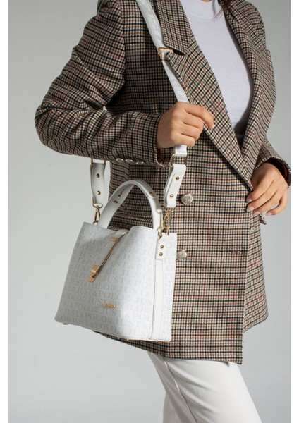 Baskı Desenli Su Geçirmez 3 Gözlü Kadın Omuz Çantası 22X20CM fiyatları