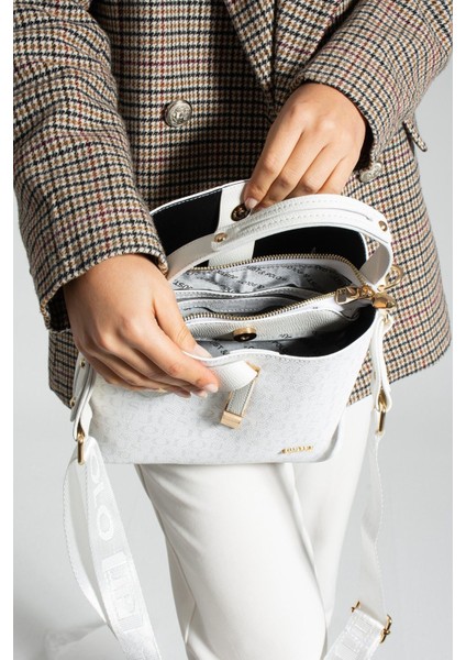 Baskı Desenli Su Geçirmez 3 Gözlü Kadın Omuz Çantası 22X20CM modelleri