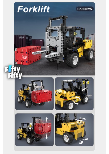 Cada Inşaat Iş Makinası Serisi Forklift -C65002W (388 Parça) Oyuncak Yapım Seti fırsatları