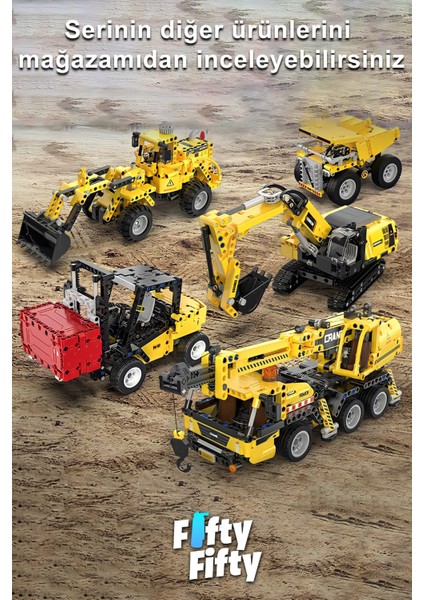 Cada Inşaat Iş Makinası Serisi Forklift -C65002W (388 Parça) Oyuncak Yapım Seti