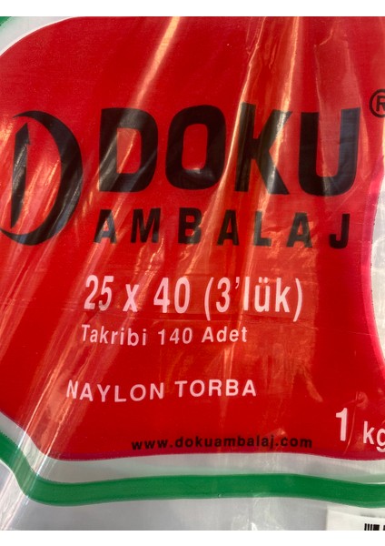 Naylon Torba 3'lük Buz Dolabı Poşeti