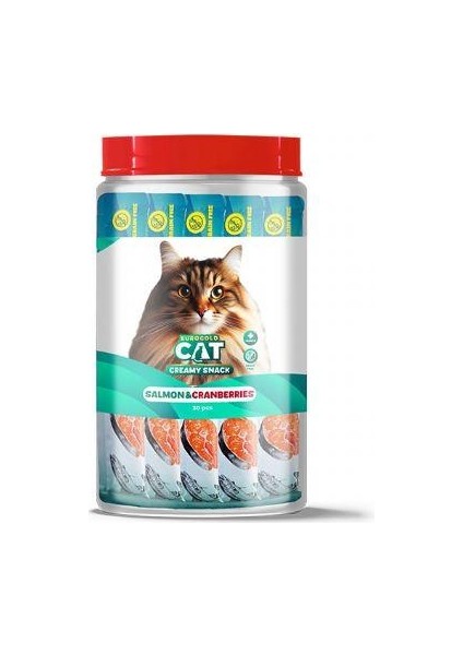 Cat Sıvı Kedi Ödülü Somon - Kızılcık 30X15gr