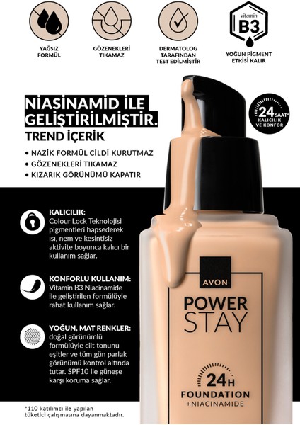 Power Stay Mat Fondöten 125G Warm Ivory 30 ml
