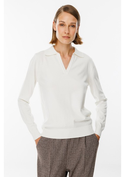 Polo Yaka Uzun Kol Kazak