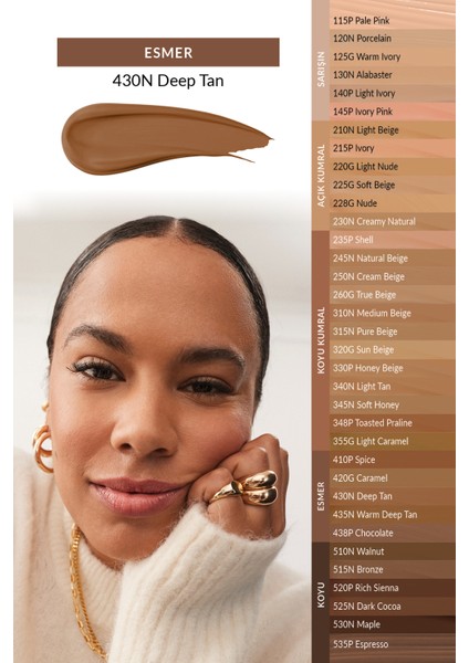 Power Stay Mat Fondöten 430N Deep Tan 30 ml modelleri