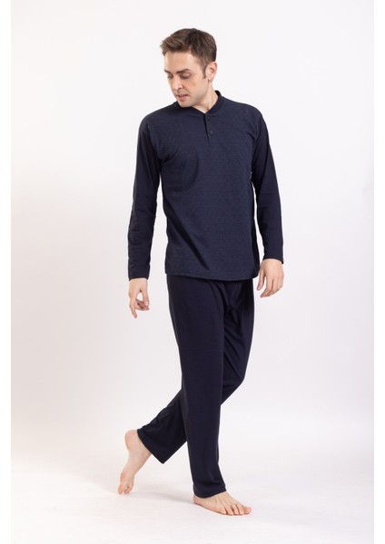 Erkek 1003 Jakarlı Süprem Pijama Takımı LACİVERT