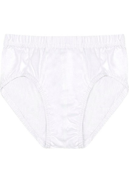 Erkek Çocuk %100 Pamuklu Süprem Esnek Rahat Külot | Beyaz K0710