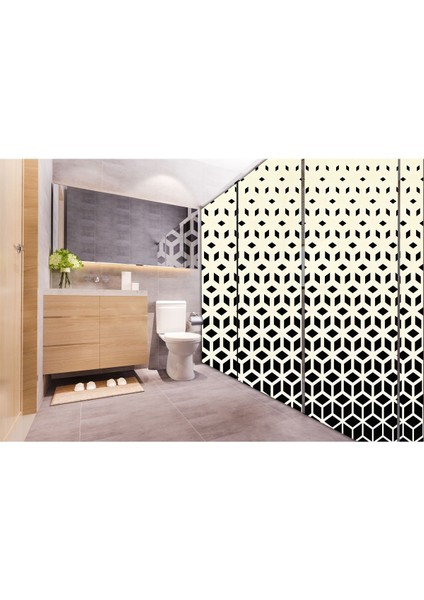 Banyo Duşakabin Kaplama Folyo Sticker ORD-191 ( Ölçüsü 160X170 4 Parça Halinde 40X170 )
