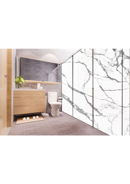 Banyo Duşakabin Kaplama Folyo Sticker ORD-198 ( Ölçüsü 160X170 4 Parça Halinde 40X170 )