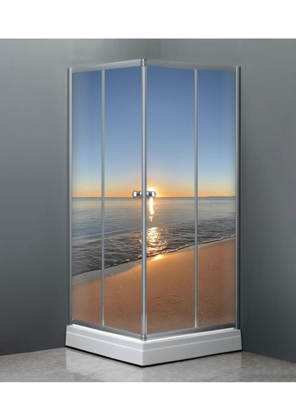 Banyo Duşakabin Kaplama Folyo Sticker ORD-174 ( Ölçüsü 160X170 4 Parça Halinde 40X170 )