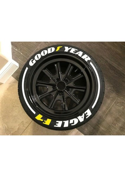 Good Year Eagle Lastik Yazısı 4Lastik İçin Set Araç Lastik Sticker Tüm Lastik Yanaklarına Uyumlu 31mm