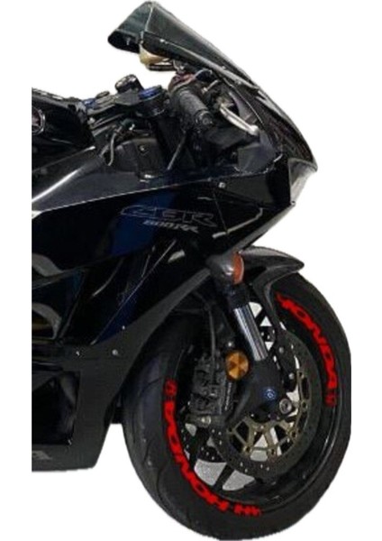 Motorsiklet Honda Lastik Yazısı Lastik Sticker 8 adet Lastik Stiker 15-21 Inç Arası Uyumlu Kırmızı fiyatları