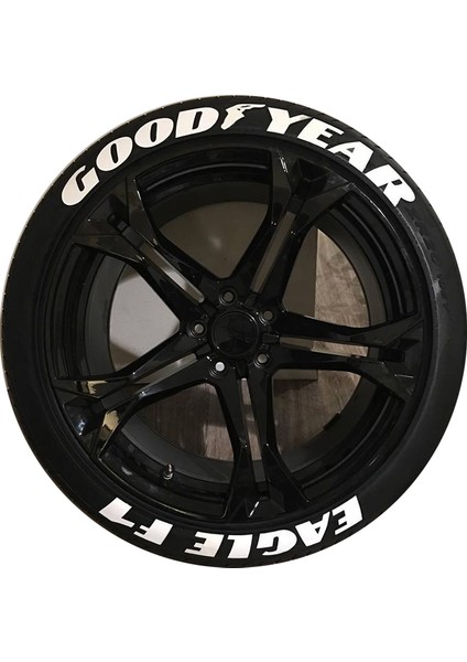 Good Year Eagle Lastik Yazısı 4Lastik İçin Set Araç Lastik Stickeri Tüm Lastik Yanaklarına Uyumlu 31mm Büyük Boy