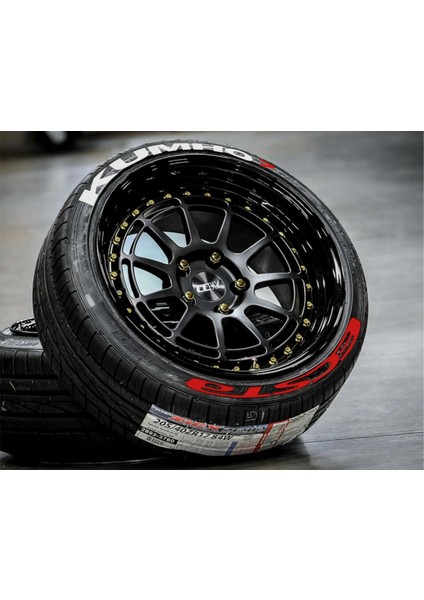 Kumho Ecsta Lastik Yazısı 4Lastik İçin Set 31mm Araç Lastik Stickeri Tüm Lastik Yanaklarına Uyumlu Büyük Boy