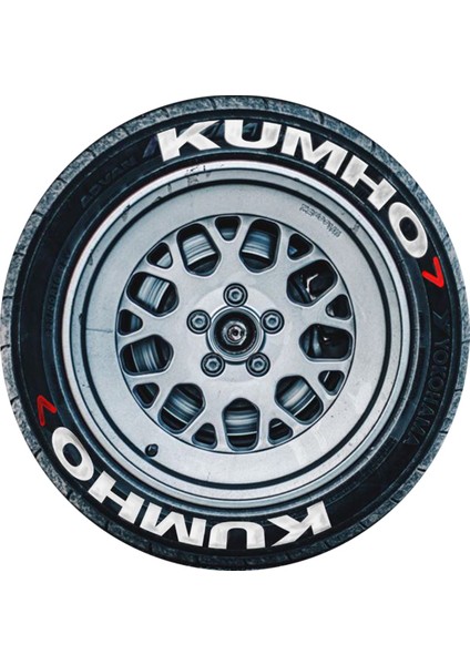 Lastik Yazısı Kumho Araç Lastik Stickeri 8adet Tüm Lastik Yanaklarına Uyumlu Büyük Boy 31mm