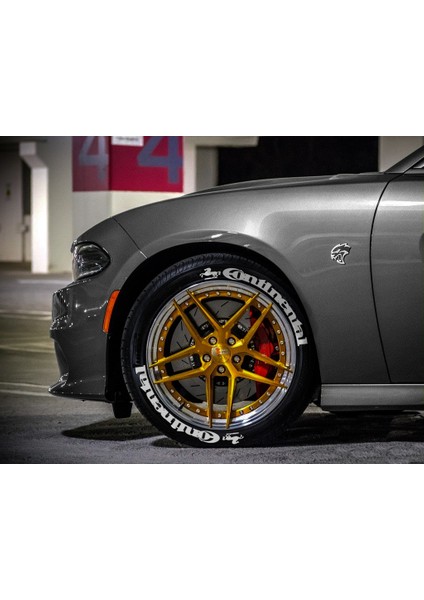 Continental Lastik Yazısı 8 adet Araç Lastik Stikeri Tüm Lastik Yanaklarına Uyumlu Büyük Boy Beyaz