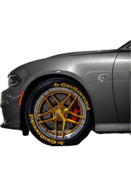 Continental Lastik Yazısı Araç Lastik Stikeri 8 adet Tüm Lastik Yanaklarına Uyumlu 31 mm Büyük Boy