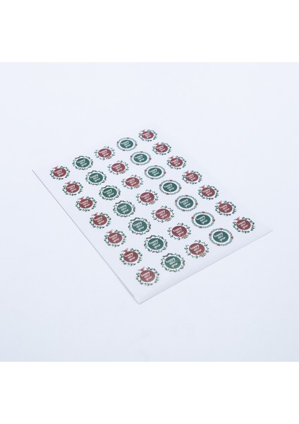 Sticker, Renkli Happy New Year, 3 Cm, 700 Adet