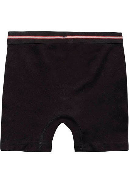 Erkek Çocuk %100 Pamuklu Esnek Yumuşak Boxer Şort | Siyah K0711 fiyatları