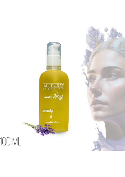 Lavander %100 Organik Cilt Bakım Yağı, Besleyici, Leke & Akne Karşıtı, Onarıcı Bakım Yağı, 100 ml indirimleri