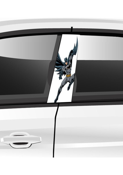 Araç Kapı Direk Folyo Etiketi Aksesuarı Desenli Seti (Sağ ve Sol Takım)