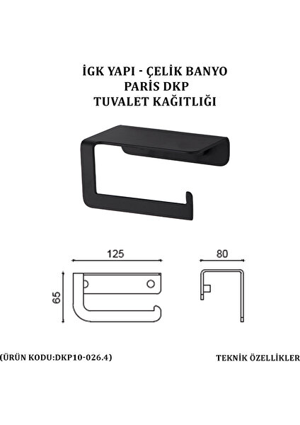 Çelik Banyo Paris Açık Tuvalet Kâğıtlığı (DKP10-026.4)