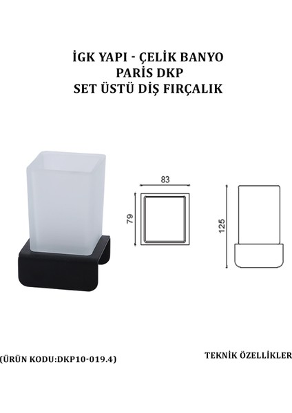 Paris Set Üstü Diş Fırçalık (DKP10-019.4)