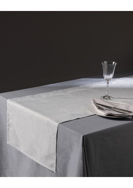 Lignite Masa Örtüsü - Gri - 160X300 cm