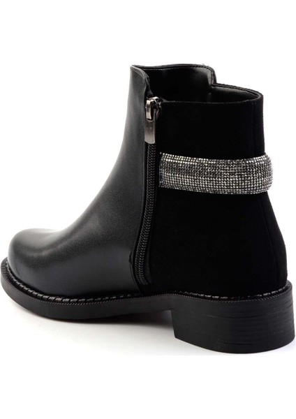 Siyah Siyah Süet Kadın Bot & Bootie K02156201209 modelleri