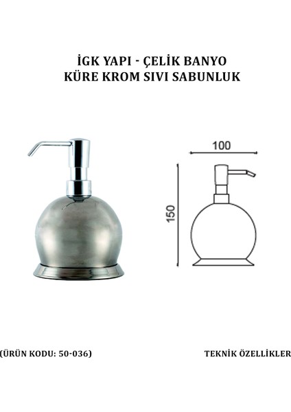 Krom Küre Set Üstü Sıvı Sabunluk (50-037) modelleri