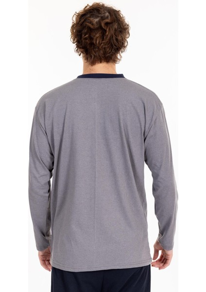 Erkek 835 Uzun Kol Süprem Pijama Takımı Füme modelleri